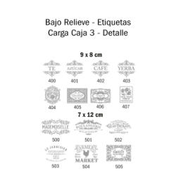 Carga Sellos y Bajo Relieve Caja N�3
