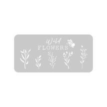 Stencil Wild Flowers 13.5 x 30 cm.