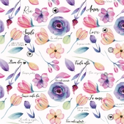 Lamina Decoupage Flores Vuela Alto (613) 32 x 32 cm