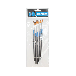 Set Pinceles Mixto plano (650) 2/4/6/8/10