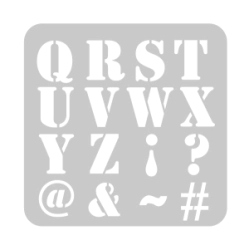 Stencil ABC 2 30 x 30 cm