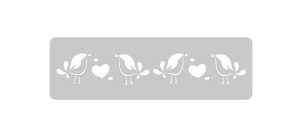 Stencil Pajaritos in Love 4.5 x 24 cm