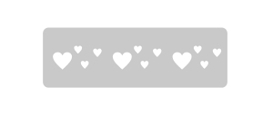 Stencil Corazones 4.5 x 24 cm