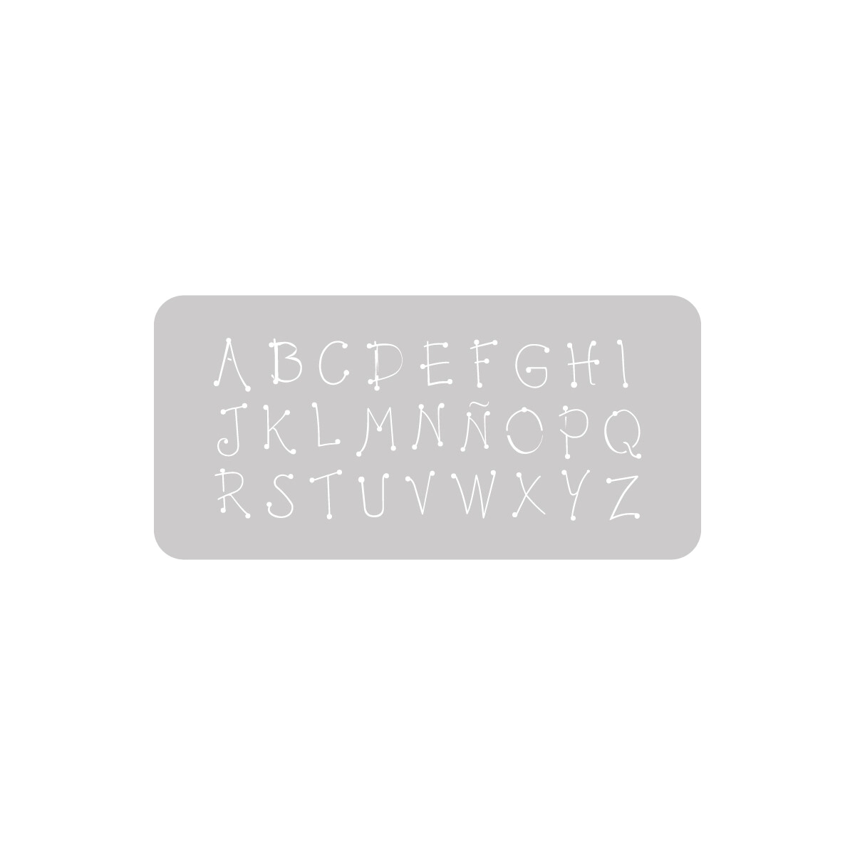 Stencil Abecedario Country 13.5 x 30 cm