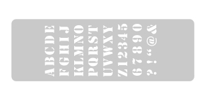 Stencil Abecedario completo 13.5 x 30 cm