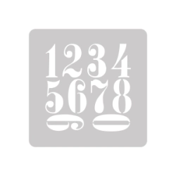 Stencil Numeros Grandes 15 x 15 cm