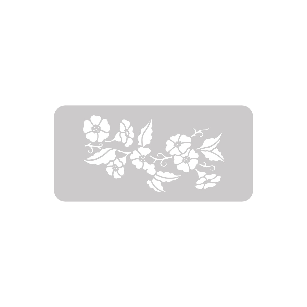 Stencil Floral 13.5 x 30 cm