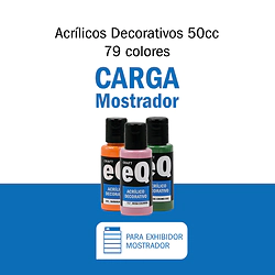 Carga Mostrador Acrilicos Decorativos x 50 cc 79 COLORES