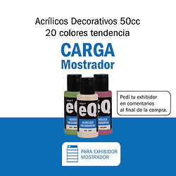 Carga Mostrador Acrilicos Decorativos x 50 cc Tendencia 20 COL