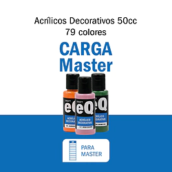 Carga Master Acrilicos Decorativos x 50 cc 79 COLORES