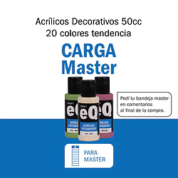 Carga Master Acrilicos Decorativos x 50 cc Tendencia 20 COL